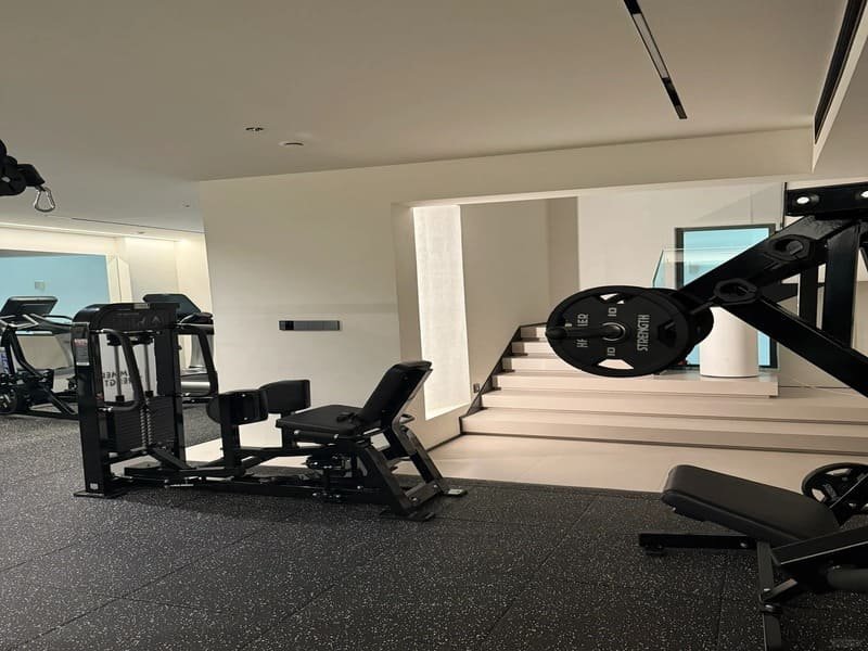 interlocking pvc tiles in a garage gym